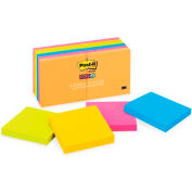 Post-it&#174; Super Sticky Ultra Notes, 3 x 3, Assorted Colors, 12 Pads/Pack