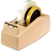 Scotch® Two-Roll Desktop Tape Dispenser, 3" Core, High-Impact Plastic, Beige