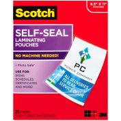Scotch® Self-Sealing Laminating Pouches, 9.5 mil, 8 1/2 x 11, 25/Pack