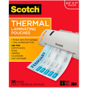 Scotch® Letter Size Thermal Laminating Pouches, 3 mil, 11 2/5 x 8 9/10, 200 per Pack