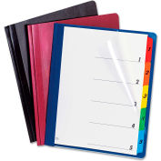 Oxford® Extra-Wide Clear Front Report Covers, Letter Size, Black, 25/Box