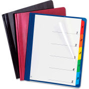 Oxford® Extra-Wide Clear Front Report Covers, Letter Size, Dark Blue, 25/Box