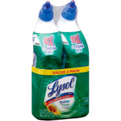 Lysol Clean and Fresh Toilet Bowl Cleaner Cling Gel, Country Scent, 24 oz. Bottle, 2/Pack
