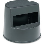 Rubbermaid® Commercial Two-Step Rolling Step Stool, Black - FG252300BLA