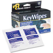 Read Right® KeyWipes Keyboard & Hand Cleaner Wet Wipes, 18/Box - REARR1233