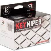 Read Right&#174; KeyWipes Keyboard & Hand Cleaner Wet Wipes, 18/Box - REARR1233
