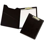 Samsill 71410 Pad Holder, Heavyweight Sealed Vinyl, Brass Clip, Inside Front Pocket, Black