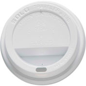 SOLO® Traveler Drink-Thru Lids, For 10 oz Cups, WH, 100/Sleeve, 10 Sleeves/Carton