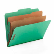 Box of 10 Letter Six-Section 10302 Pressboard Classification Folders Emerald Green - New 