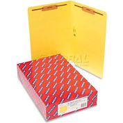Smead® Two-Inch Capacity Fastener Folders, Straight Tab, Legal, Yellow, 50/Box