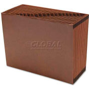 Smead® A-Z Open Accordion Expanding File, 21 Pockets, Letter, Leather-Like Redrope