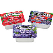 Smucker's® Jam Assortment, Single Serving Packs, 0.5 oz., 200/Carton