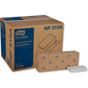 Tork® Advanced Dinner Napkins, 2 Ply, 15"Wx16-1/4"D, 1/8 Fold, White, 375/Packs, 8 Packs/Carton