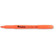 Universal Pocket Clip Highlighter, Chisel Tip, Fluorescent Orange Ink, 1 Dozen
