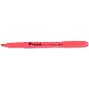 Universal Pocket Clip Highlighter, Chisel Tip, Fluorescent Pink Ink, 1 Dozen