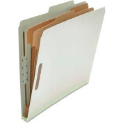Universal® Pressboard Classification Folder, Letter, Six-Section, Gray, 10/Box