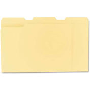 Universal® File Folders, 1/3 Cut Assorted, One-Ply Top Tab, Letter, Manila, 100/Box
