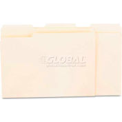 Universal® Recycled Interior File Folders, 1/3 Cut Top Tab, Letter, Manila, 100/Box