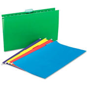 Universal® Hanging File Folders, 1/5 Tab, 11 Point, Legal, Assorted Colors, 25/Box