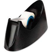 Desktop Tape Dispenser, 1" Core, Weighted Nonskid Base, Black