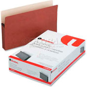 Universal® 5-1/4" Expansion File Pockets, Straight, Legal, Redrope/Manila, 10/Box