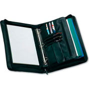 Universal Zip-Around Padfolio, Vinyl, 14-1/2 x 2-3/4 x 11-1/2, Black