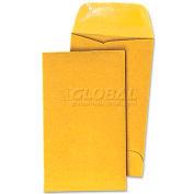 Universal® Gummed Coin Envelopes, #7, 6-1/2"W x 3-1/2"H, Kraft, 500/Pack