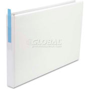 Universal Wide Base Round Ring Binder With Label Holder, 1" Capacity, 11 x 17, White