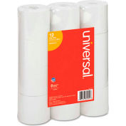 Universal® Adding Machine/Calculator Roll, 16 lb, 1/2" Core, 2-1/4"x150 ft, White, 12/Pack