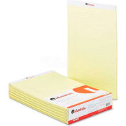 Universal® Perforated Edge Writing Pad, Legal/Margin Rule, Legal, Canary, 50-Sheet, Dozen
