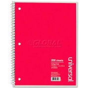 Universal® Wirebound Notebook, 8-1/2 x 11, College Ruled, 200 Sheets, Assorted Color Cover