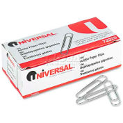 Universal® Smooth Paper Clips, Wire, Jumbo, Silver, 100/Box, 10 Boxes/Pack