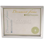 Universal Plastic Document Frame, for 8 1/2 x 11, Easel Back, Metallic Silver