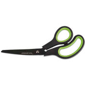 Universal One Industrial Scissors, 8" Length, Bent, Black Carbon Coated Blades, Black/Blue