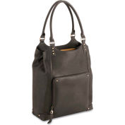 SOLO® Executive Leather/Poly Bucket Tote, 16", 13 1/2 x 4 1/2 x 16, Espresso