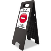 U.S. Stamp & Sign - Floor Tent Sign, Doublesided, Plastic, 10-1/2" x 25-1/2", Black