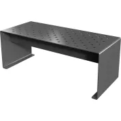 Global Industrial™ 6' Outdoor Bench with Back, Vertical Steel Slat