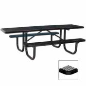 8' Double Sided Extra Heavy Duty ADA Table, Diamond 96"W x 70"D - Black