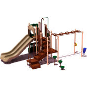 UPlay Today™ Maddie's Chase Commercial Playground Playset, Natural (Green, Tan, Brown)