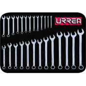 Urrea Metric Combination Wrench Set, 1200QM, 6 & 12 Pt, 6-32 mm Opening Sizes, 26 Pcs