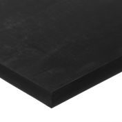 Buna-N Rubber Strip w/Acrylic Adhesive, 120&quot;L x 1&quot;W x 1/32&quot; Thick, 40A, Black