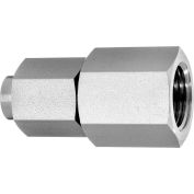 316 SS 37 Degree Flared Fitting - Straight Adapter for 1/4" Tube OD x 1/8" NPT Male Thread - Pkg Qty 3