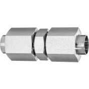 316 SS 37 Degree Flared Fitting - Straight Connector for 1" Tube OD