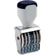 U.S. Stamp & Sign Rubber Number Stamp, 8-Band, Type Size 2, Metal, Gray