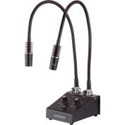 AmScope LED-11C Powerful LED Dual Gooseneck Microscope Illuminator Light