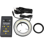 AmScope LED-144A LED Four-Zone Microscope Ring Light with Adapter