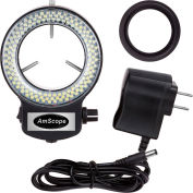 AmScope LED-144B-ZK LED Adjustable Compact Microscope Ring Light with Adapter