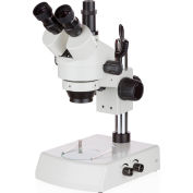 AmScope SM-2T-V331 7X-45X Trinocular Stereo Zoom Microscope with Dual Halogen Lights