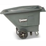 Toter® Forkliftable Standard Duty Plastic Tilt Truck, 1/2 Cu. Yd. Cap, 400 Lbs. Cap, Gray