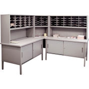 Marvel® - 60 Slot Literature Organizer with Riser & Cabinet - Slate Gray